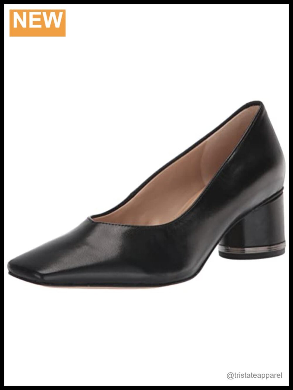Franco Sarto Pisa Women's Pump Heels Leather Slip-On Block Heel Business Casual